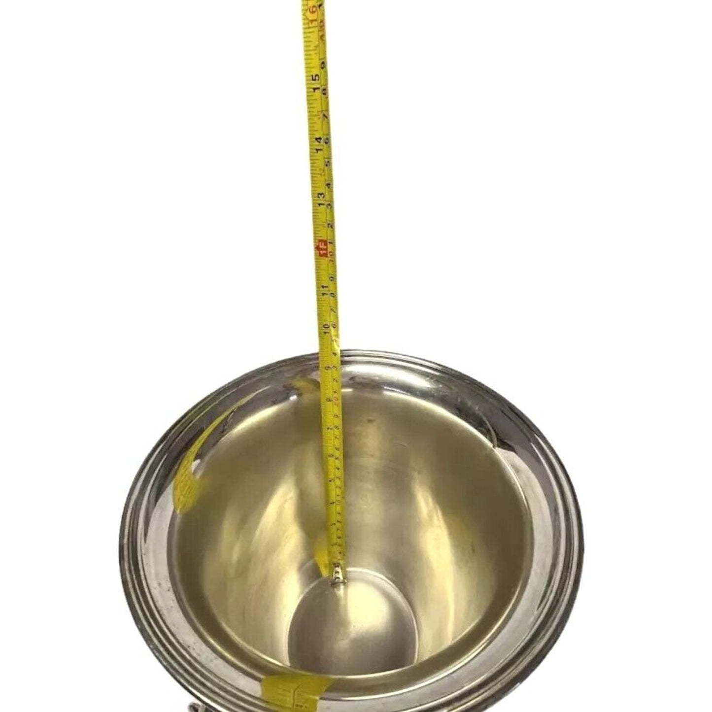 Vintage Sheffield USA Silver Plated Casserole Deep Round Dish 9" Tall