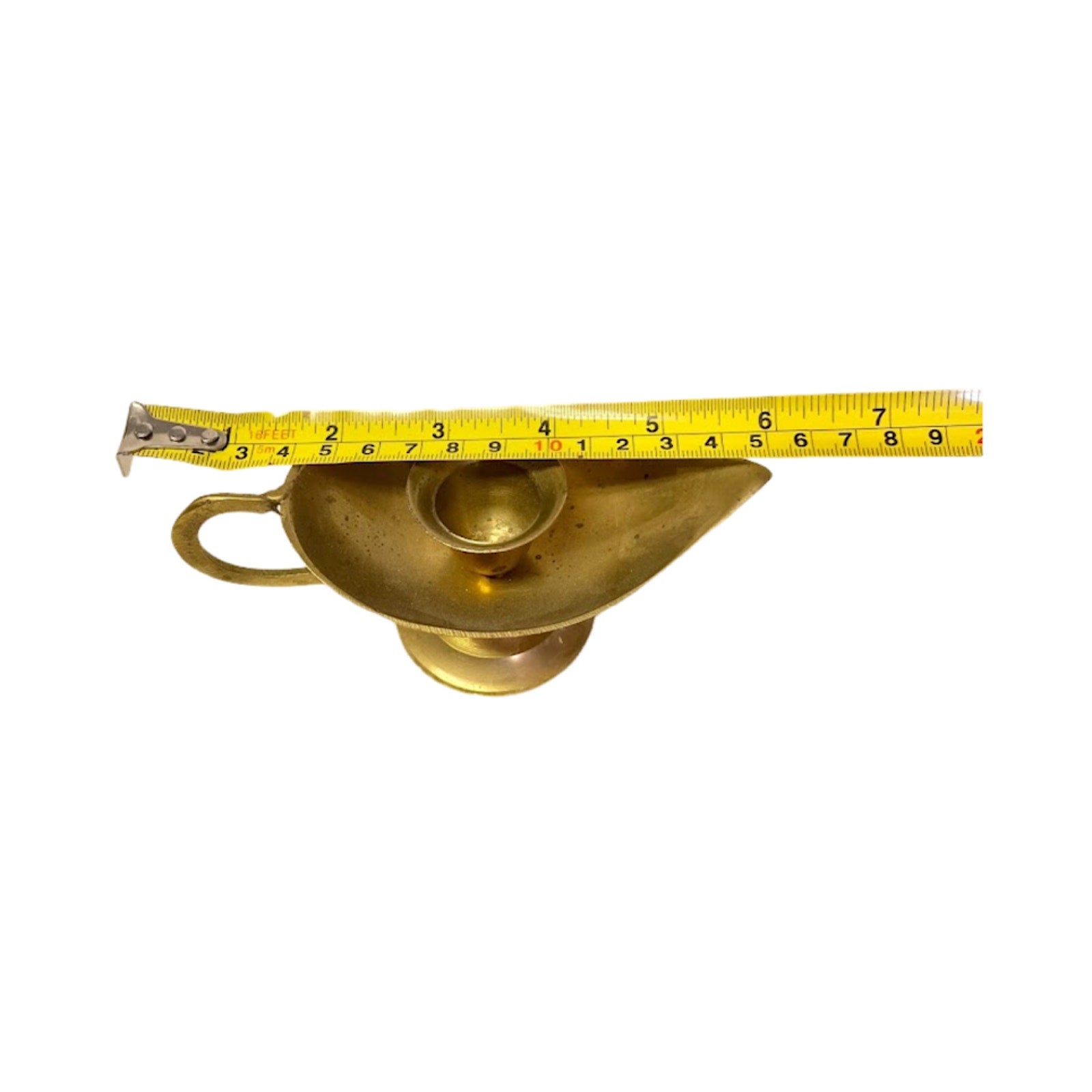 6'' Antique Vintage Aladdin Brass Genie Oil Lamp Nautical Chirag Incense Burner