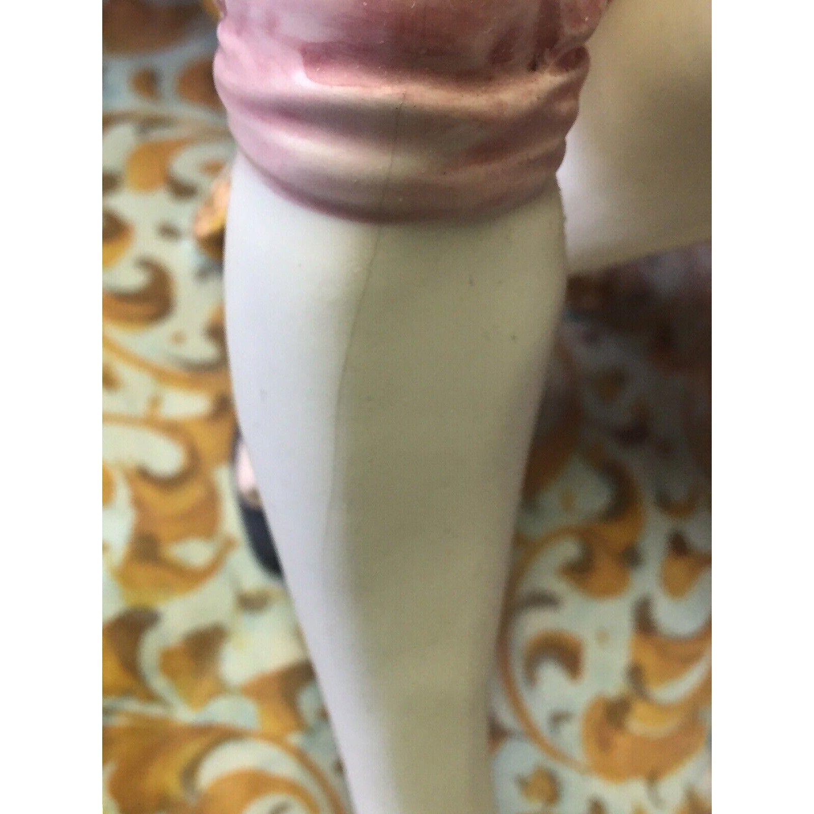 Antique Rococo Majolica Porcelain Figurine Lady And Gentleman Italy