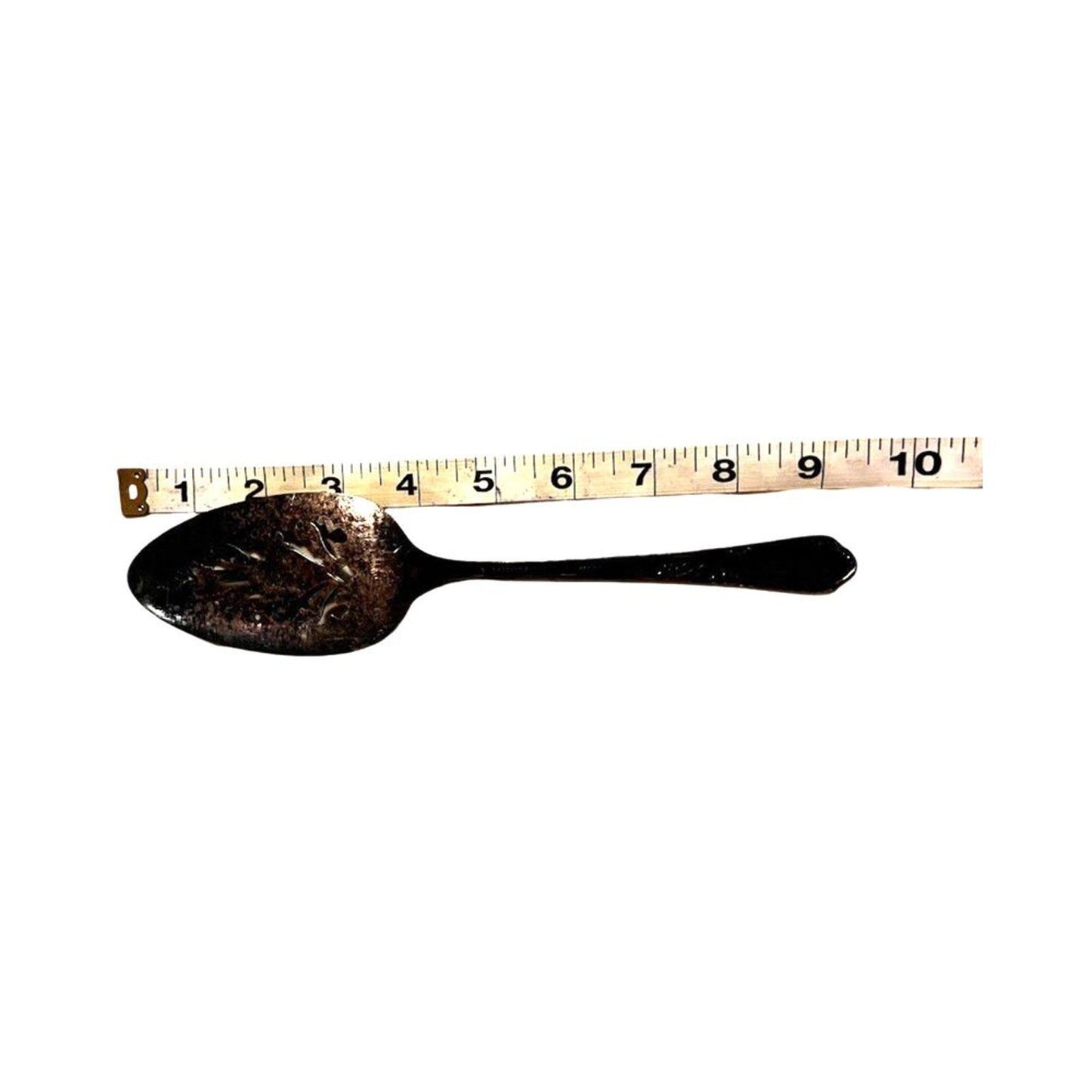 Antique Slotted Spatula Spoon Cake Serving Silver Plated Kitchen Flatware