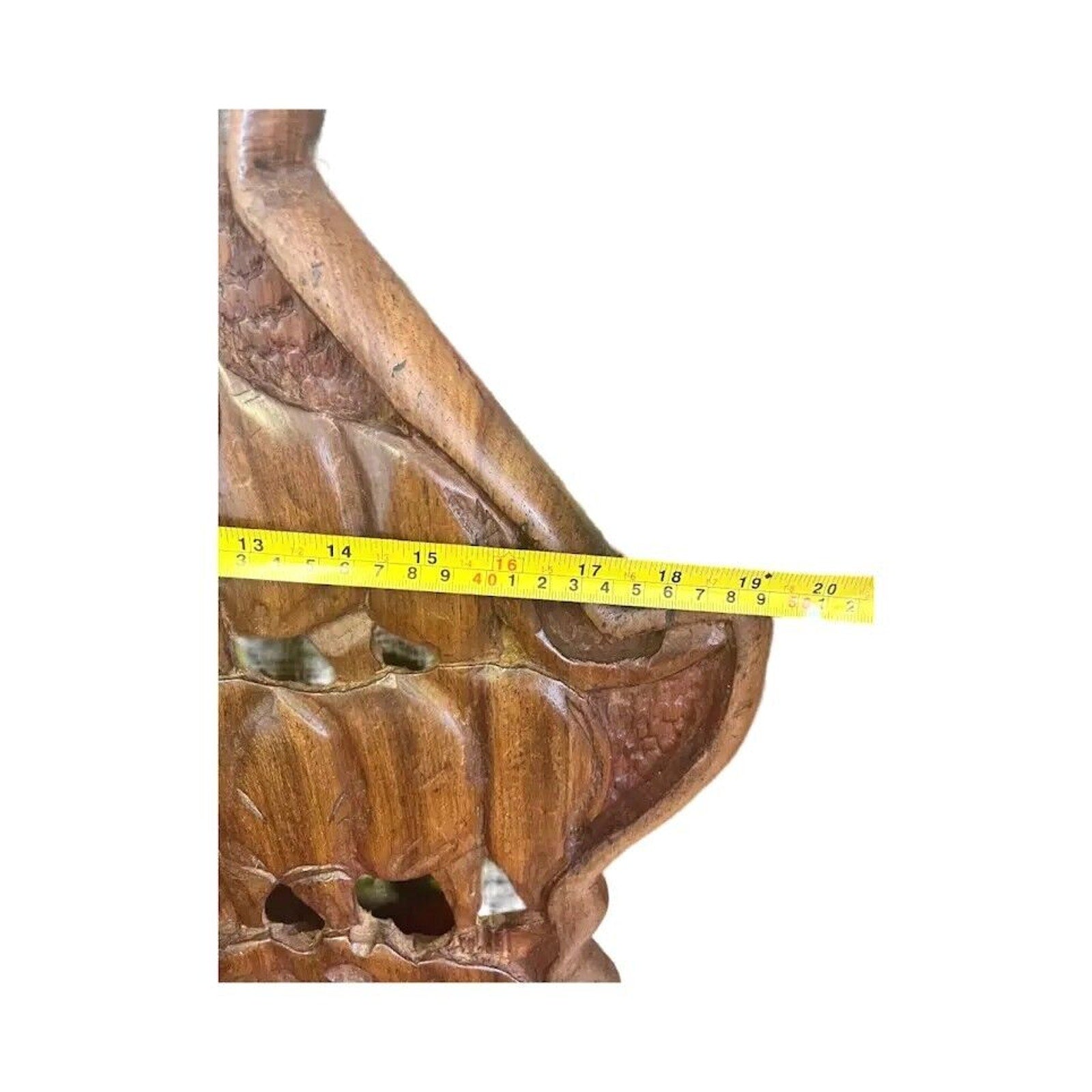 African Hand Wood Carving Elephant Lion Rhino Water Buffalo Plaque 24x19
