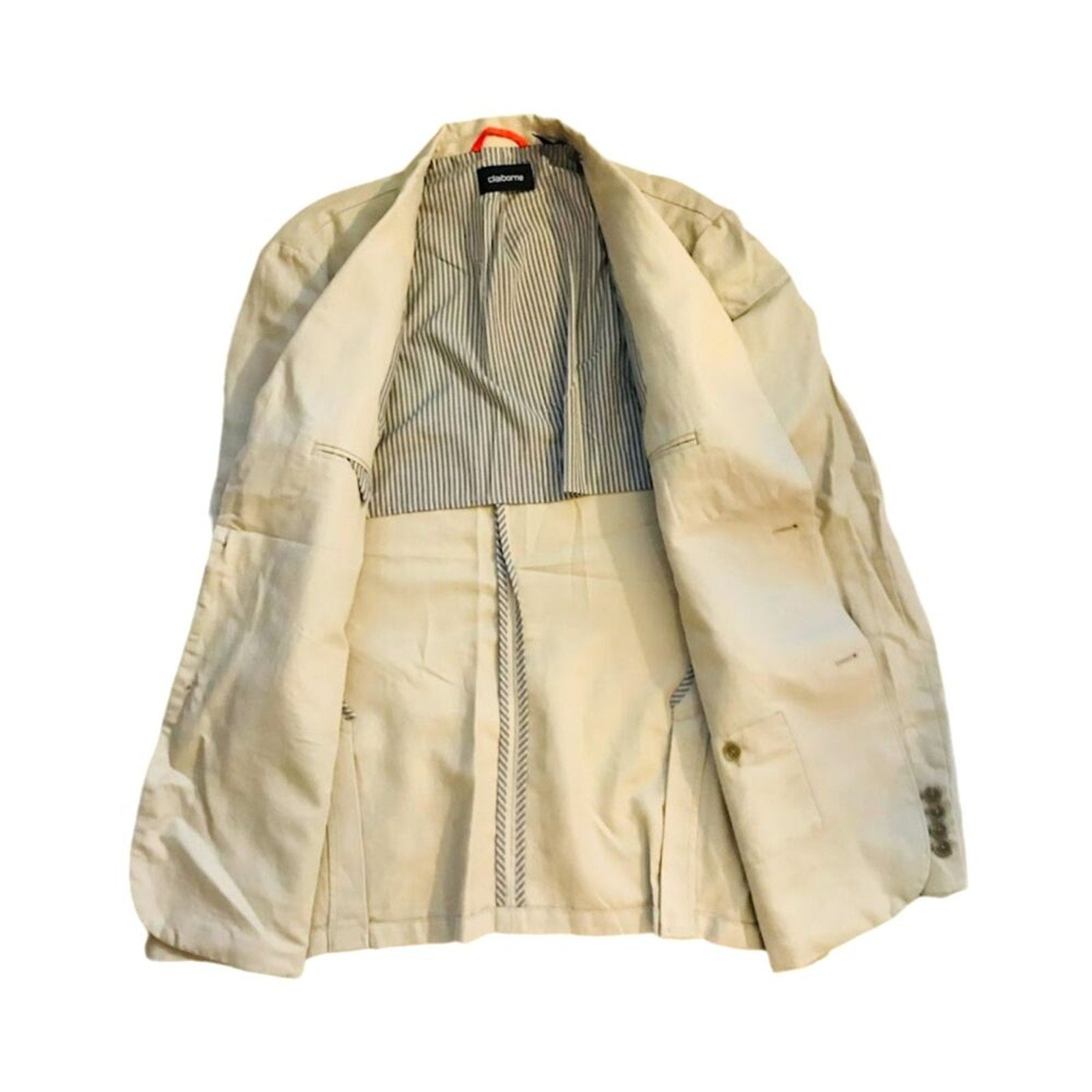 NWT Claiborne Men`s Suit Formal Blazer Elegant Cream Sand Beige 42
