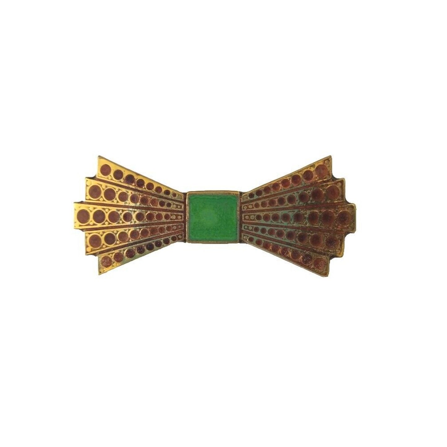 Vintage Women's Brooch Pin Gold Tone Enamel Fashion Jewelry Art Deco