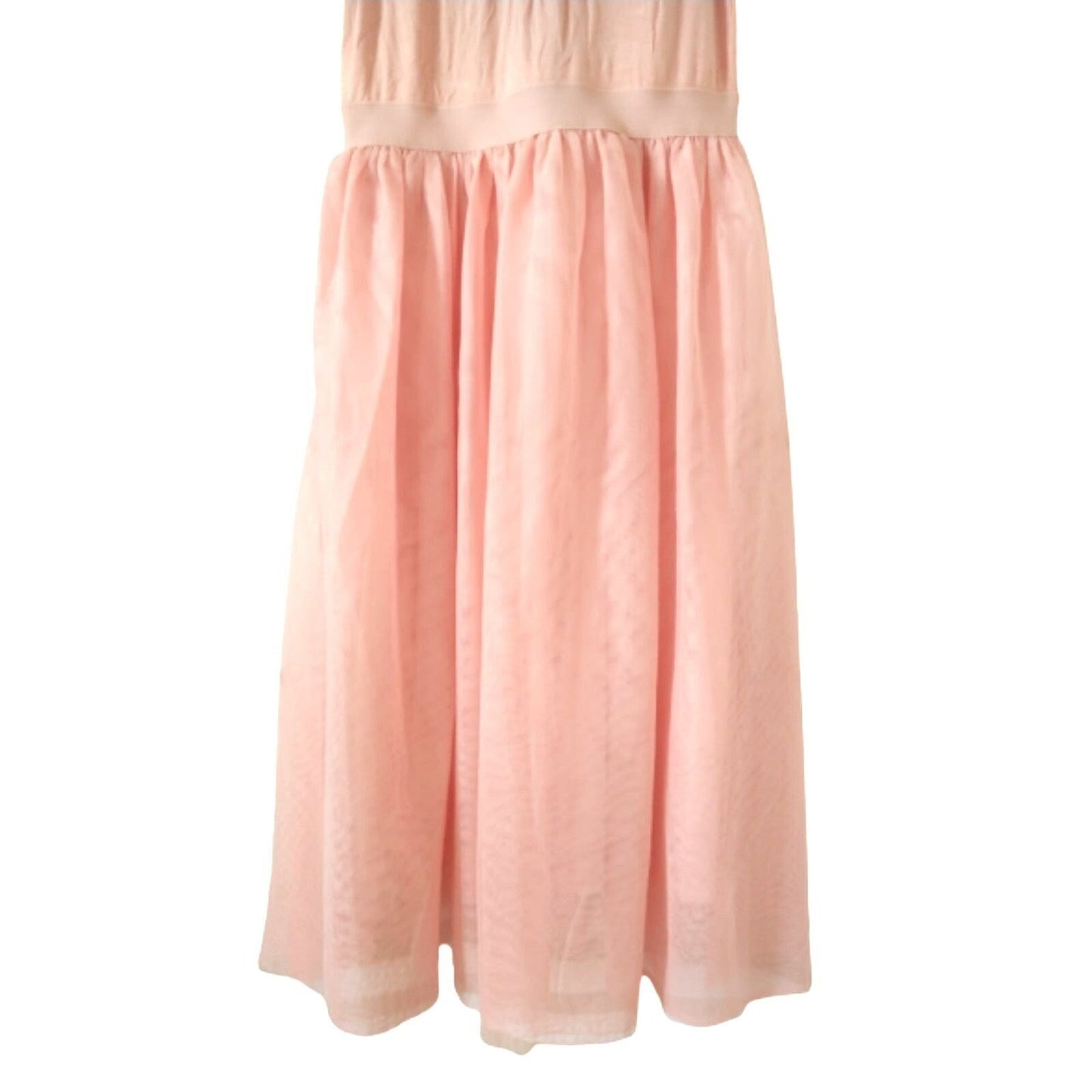 Hope & Harlow peach maxi sleeveless prom dress gown 8 M