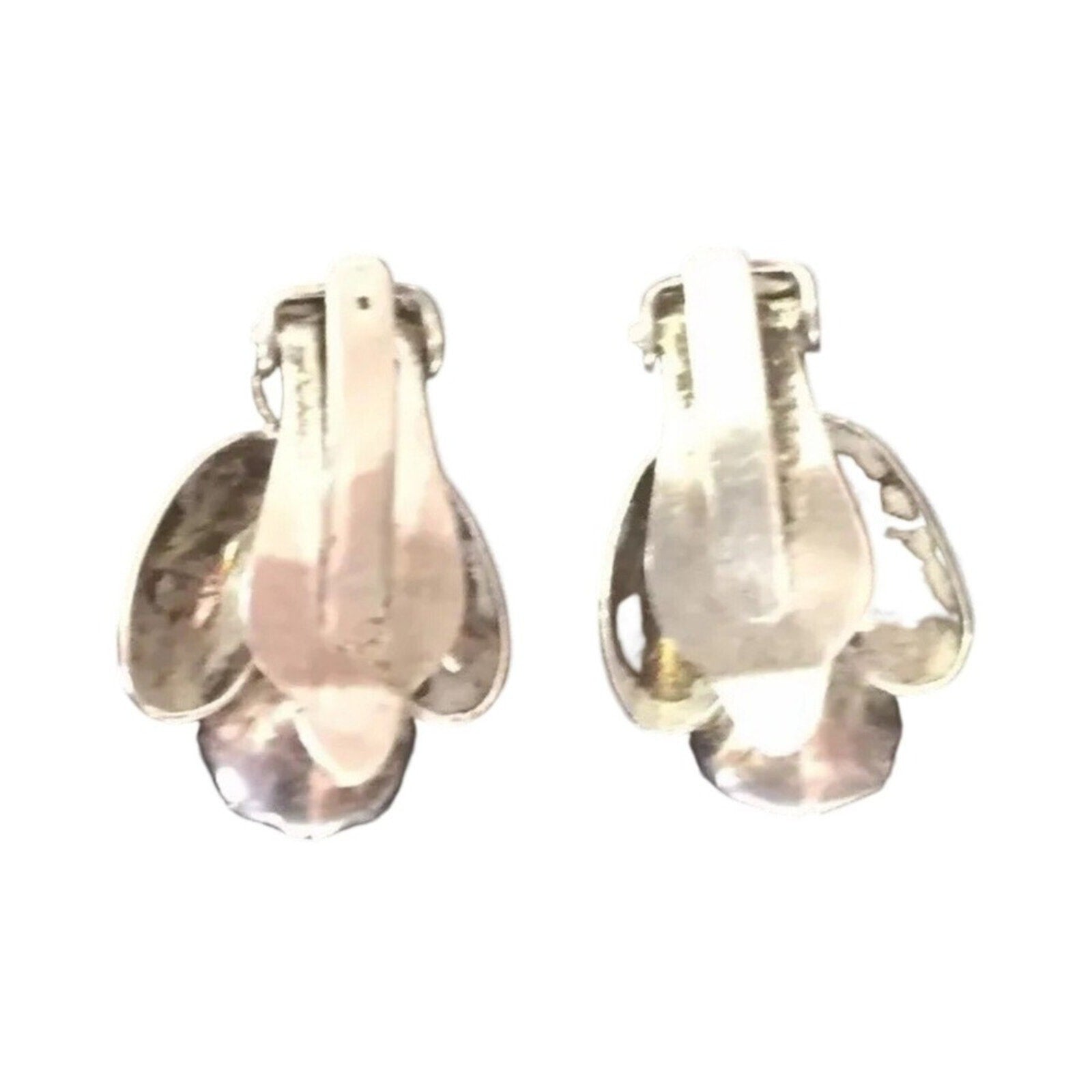 Max Standager Earrings Round Cut Aquamarine Sterling Silver 925 Clip On Denmark