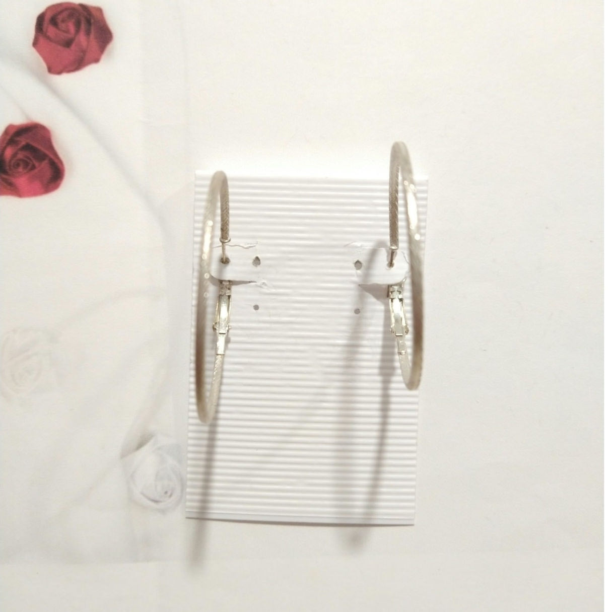 Vintage Silver Plated Hoop Earrings Lightweight