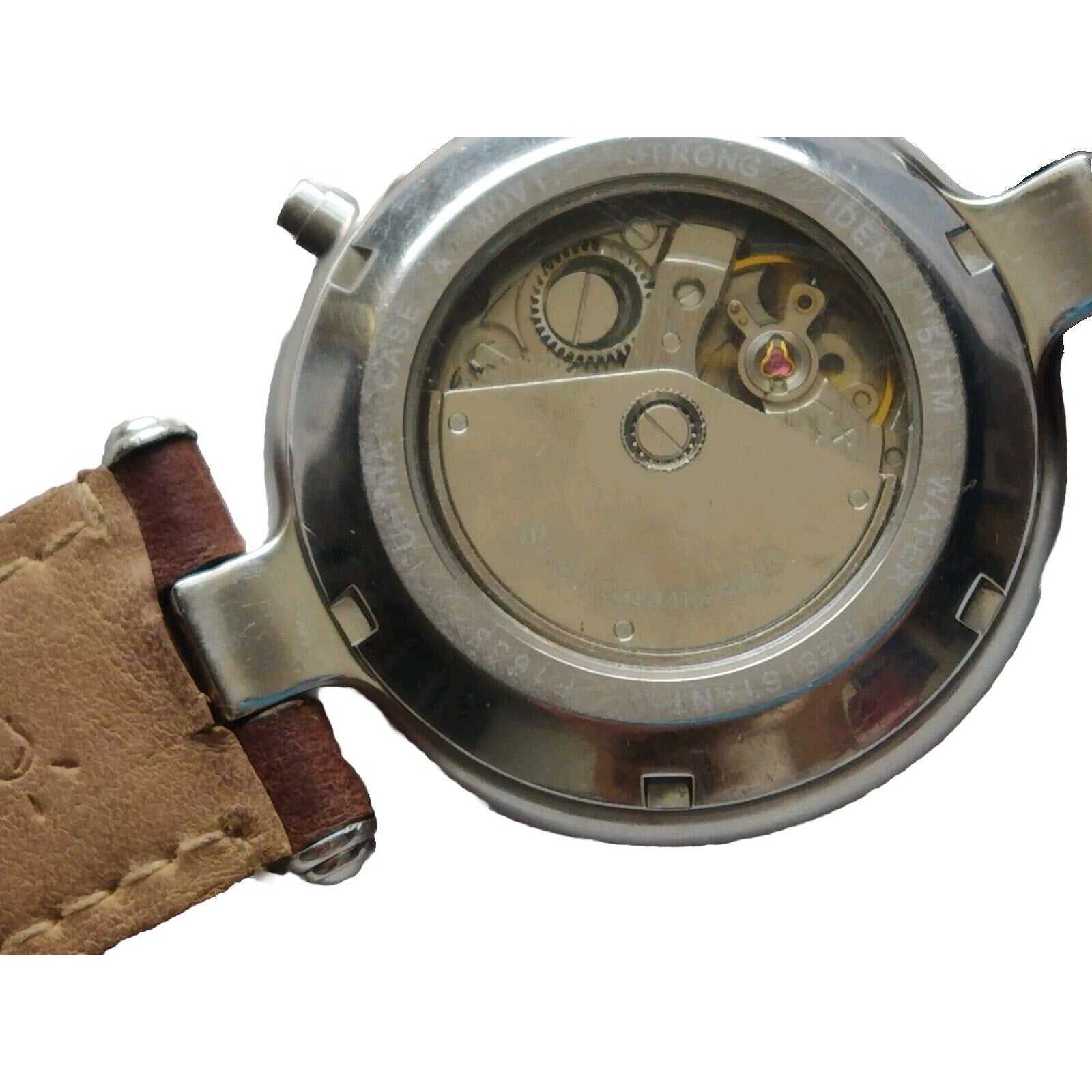 Mens Steinhausen Automatic Wrist Watch Model F1653 Chrono Skeleton Tachometer