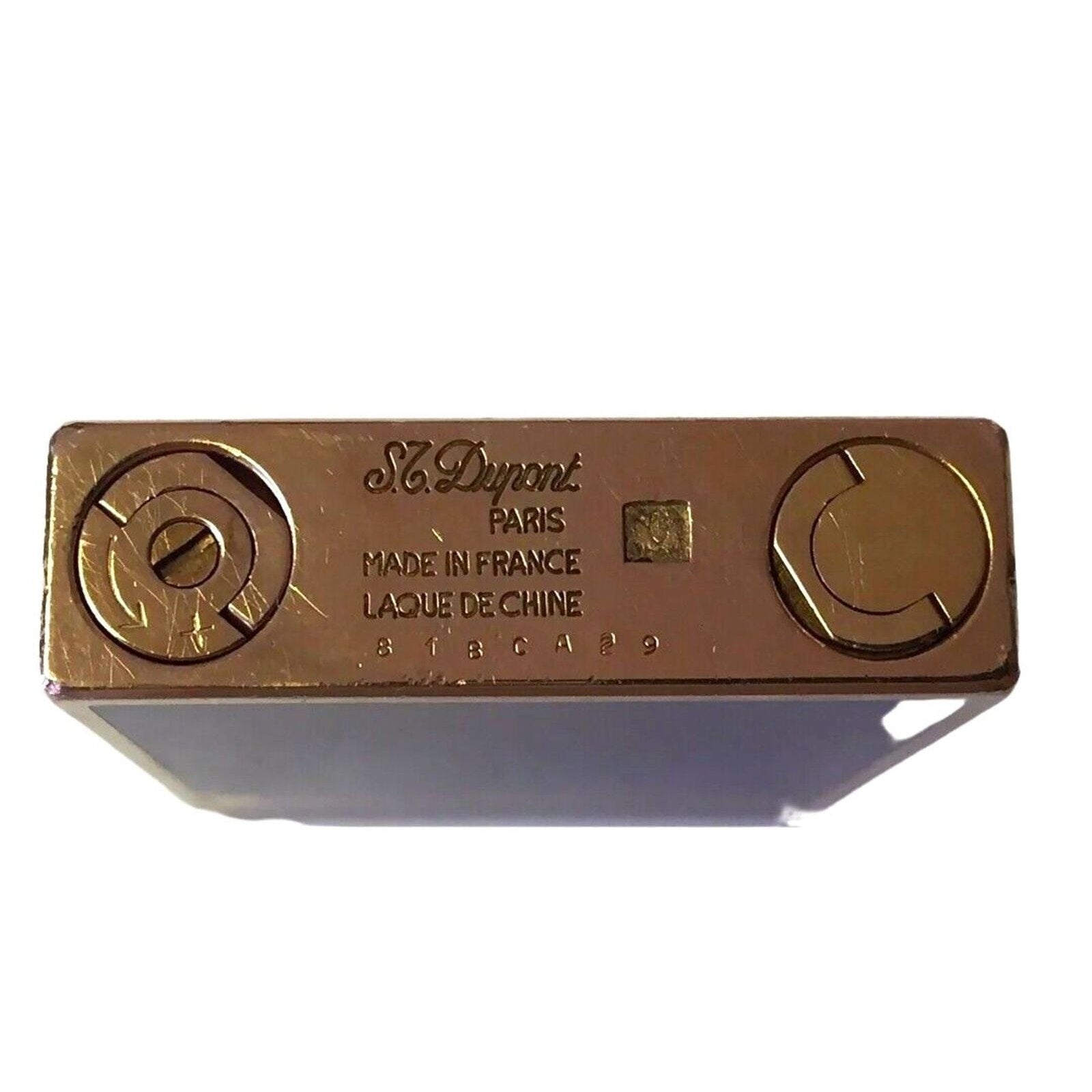 Vintage S.T. Dupont Cigarette Lighter – Paris 18K Gold Filled & Laque De Chine