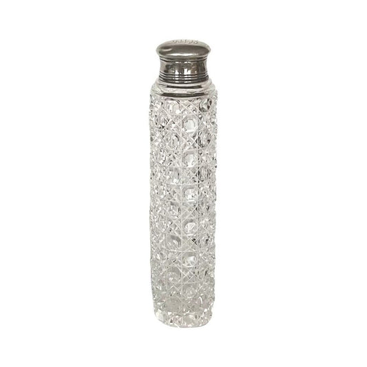 Antique Tiffany & Co Scent Perfume Bottle Sterling Silver Cap Cut Crystal