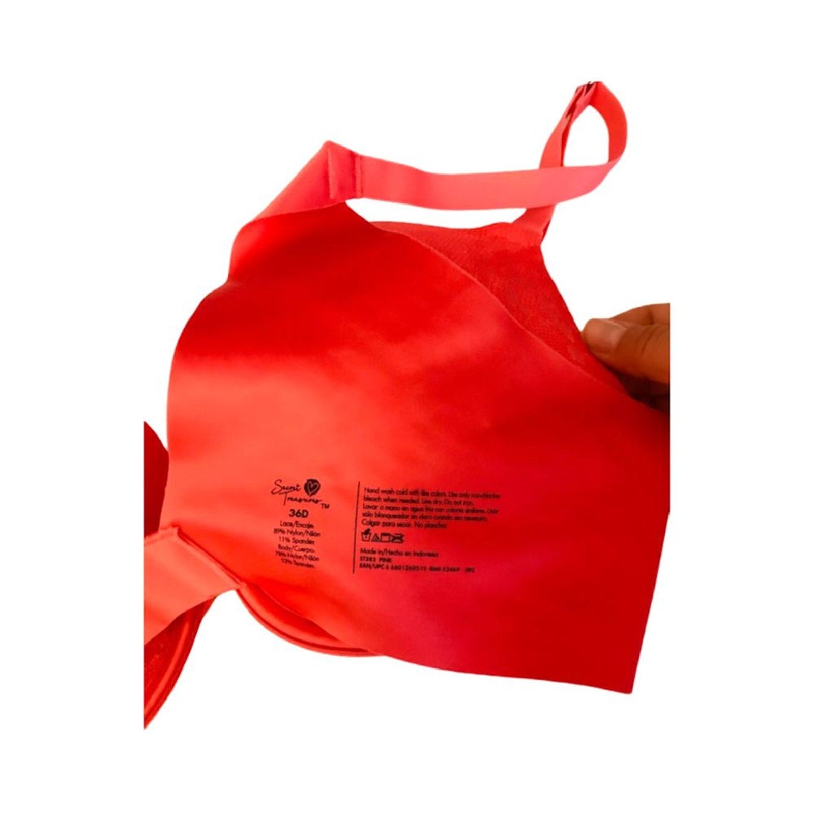 Secret Treasures Women's Bra Lace 36 D Red-Pink