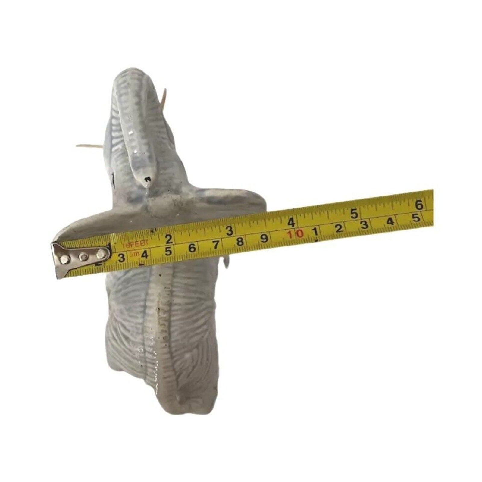 Ceramic Trunk Up White Elephant Figurine Porcelain Ceramic Vintage