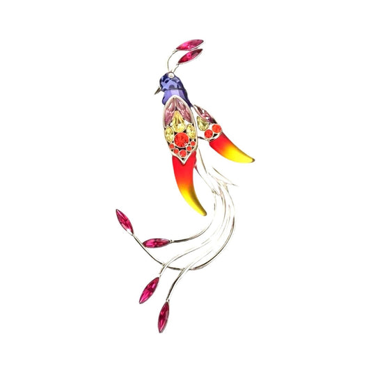 Swarovski "Paradise Banamba Sterling Silver Brooch Pin Figurine Tanzanite
