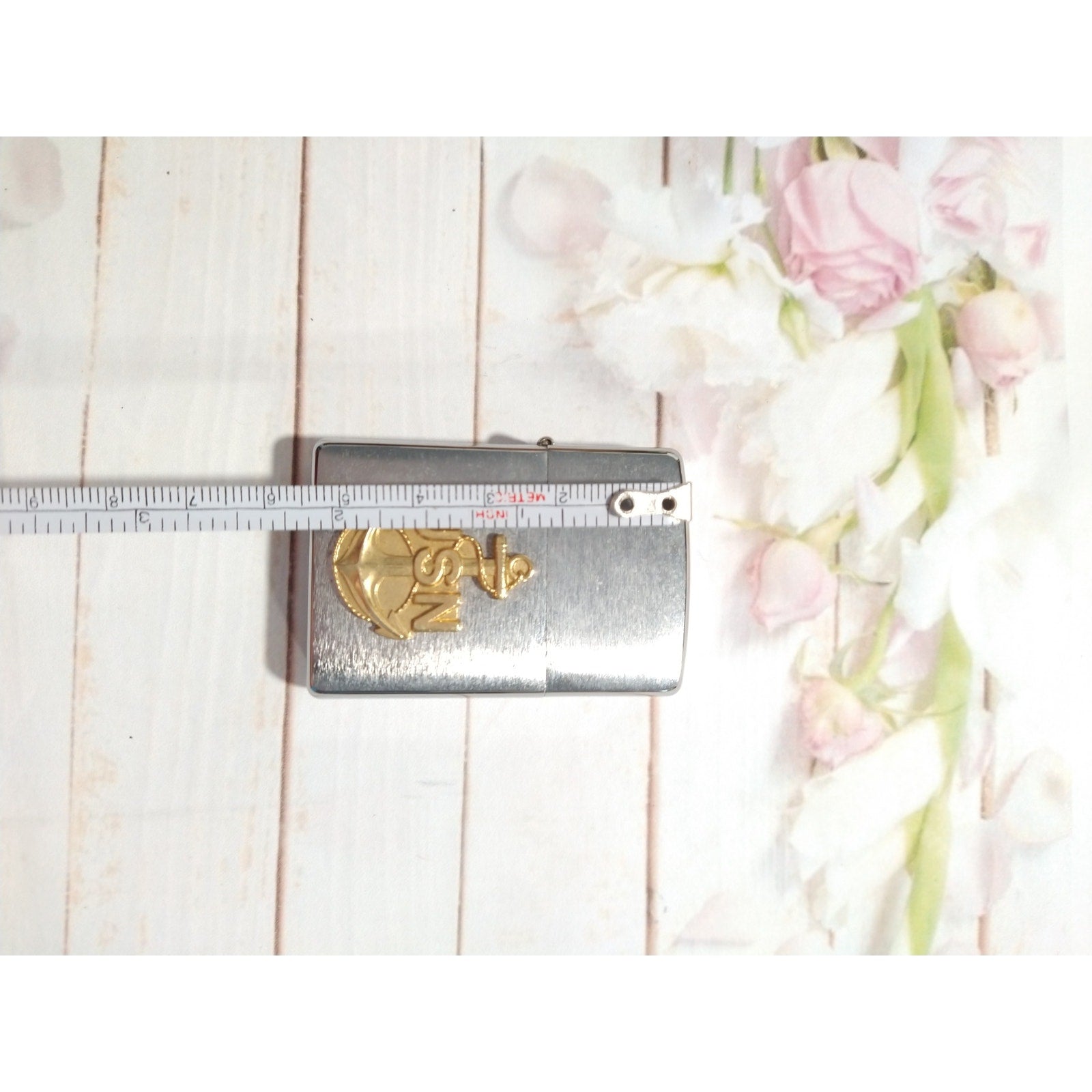 Zippo Lighter Bradford Pa Usa Usn Us Navy Silver Tone 2012