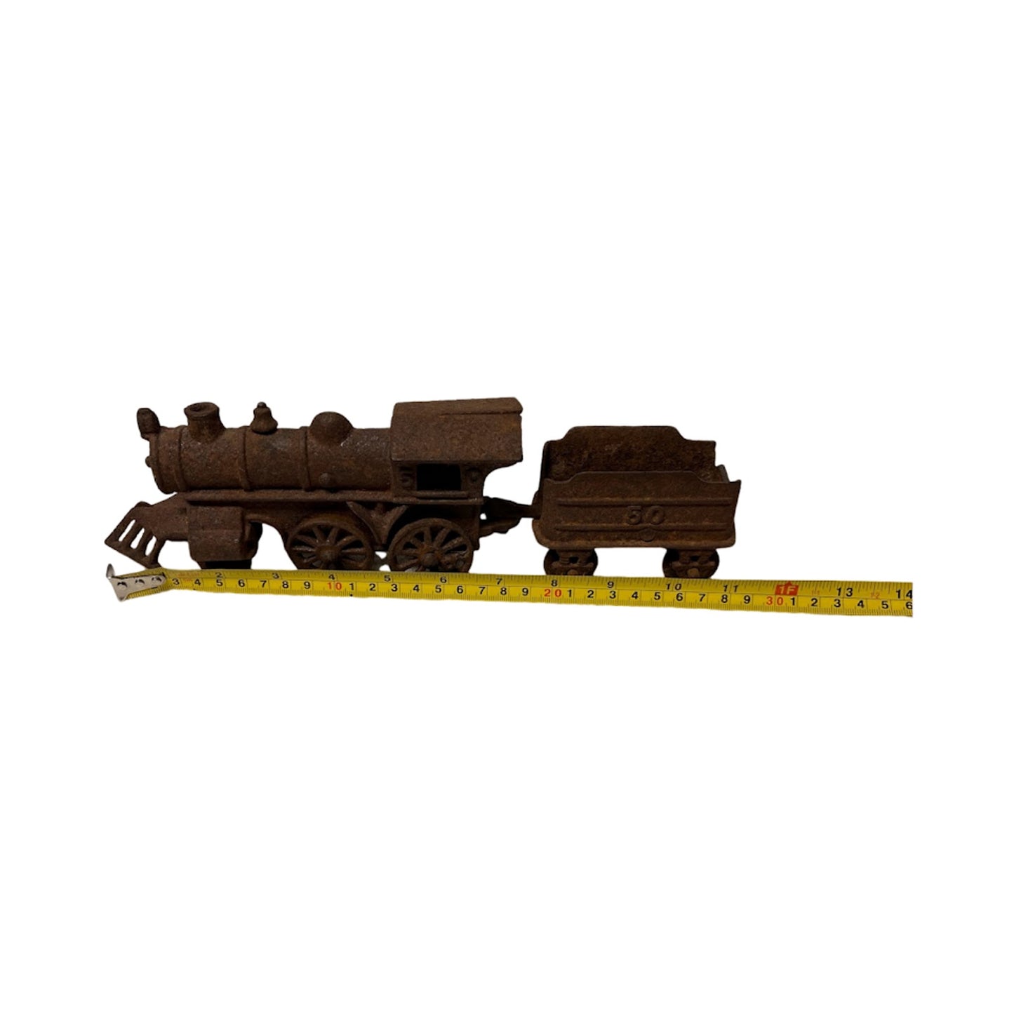 Antique Vintage Cast Iron Toy Train Locomotive Car