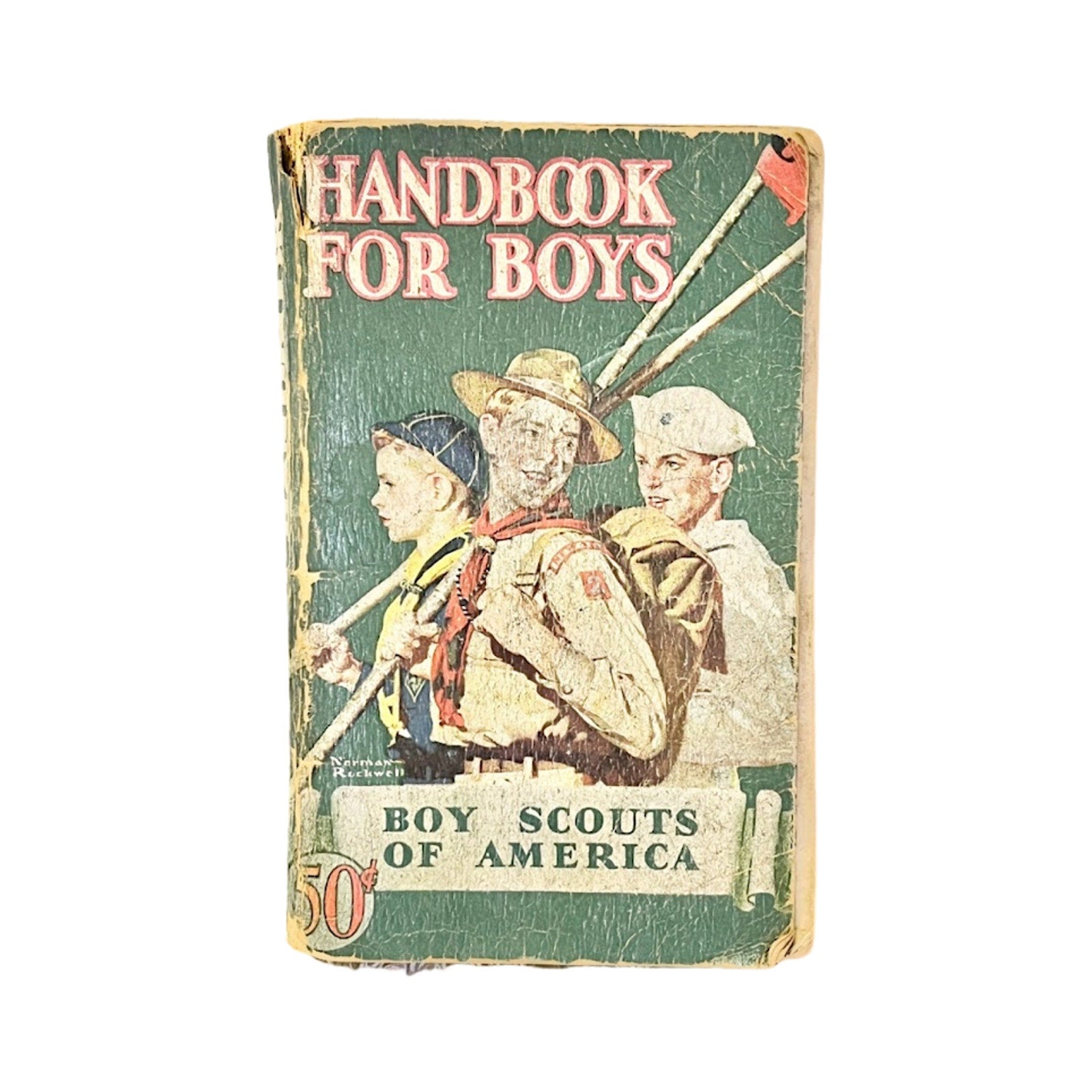 Vtg Handbook For Boys Boy Scouts of America Book-Norman Rockwell Cover