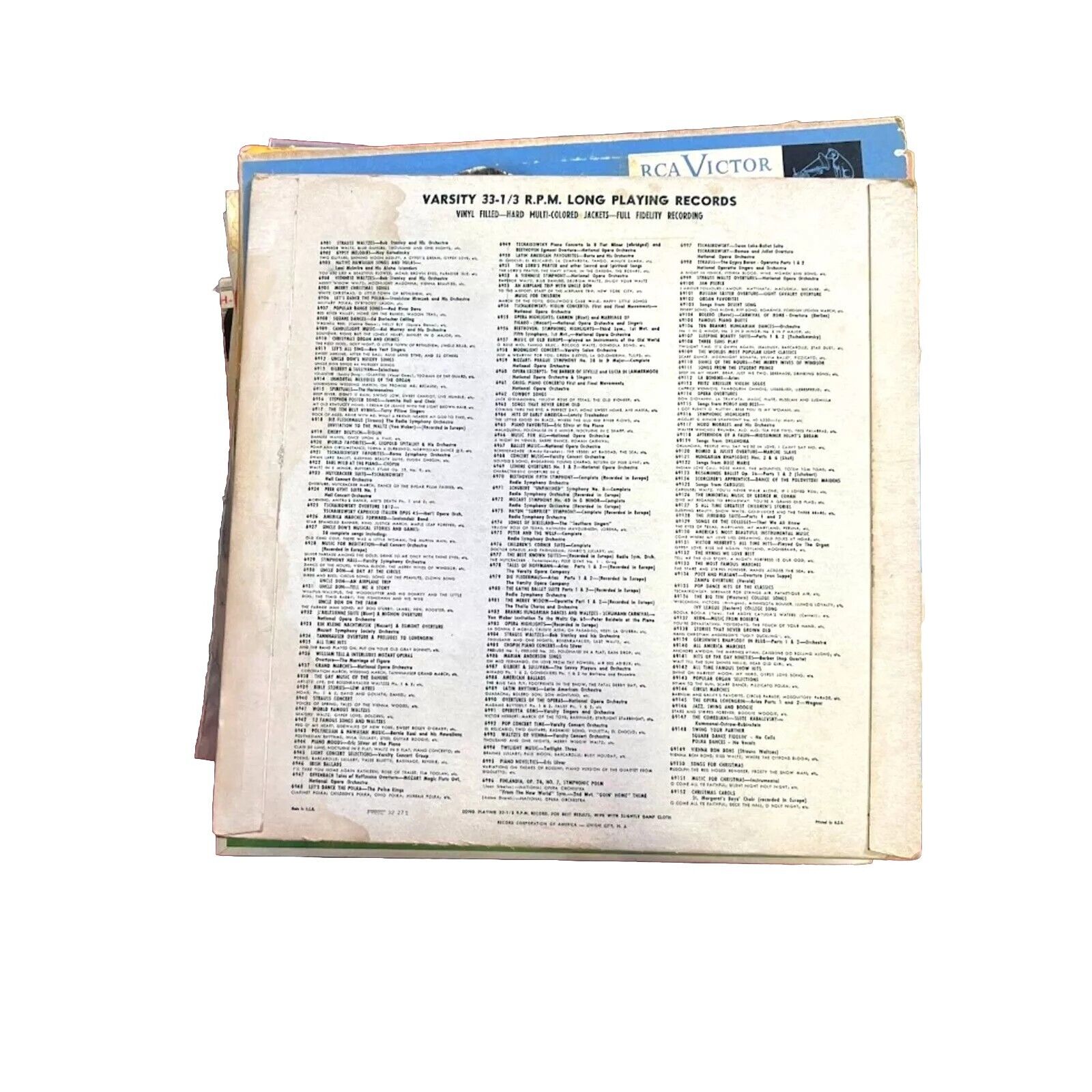 Songs From "Oklahoma'-by Varsity Concert Orchestra 69119 Vinyl Lp 10" Record