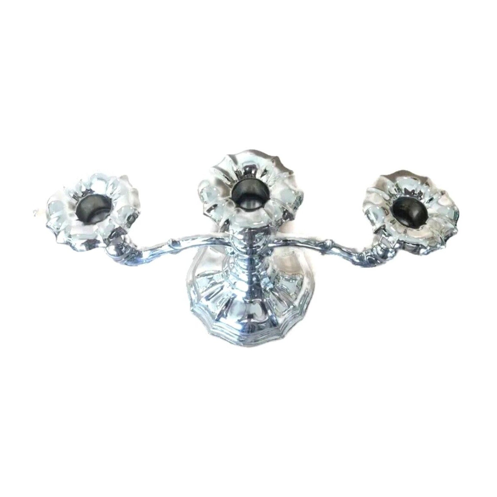 Antique Sterling Silver Candelabras Pair Candle Holders Art Nouveau