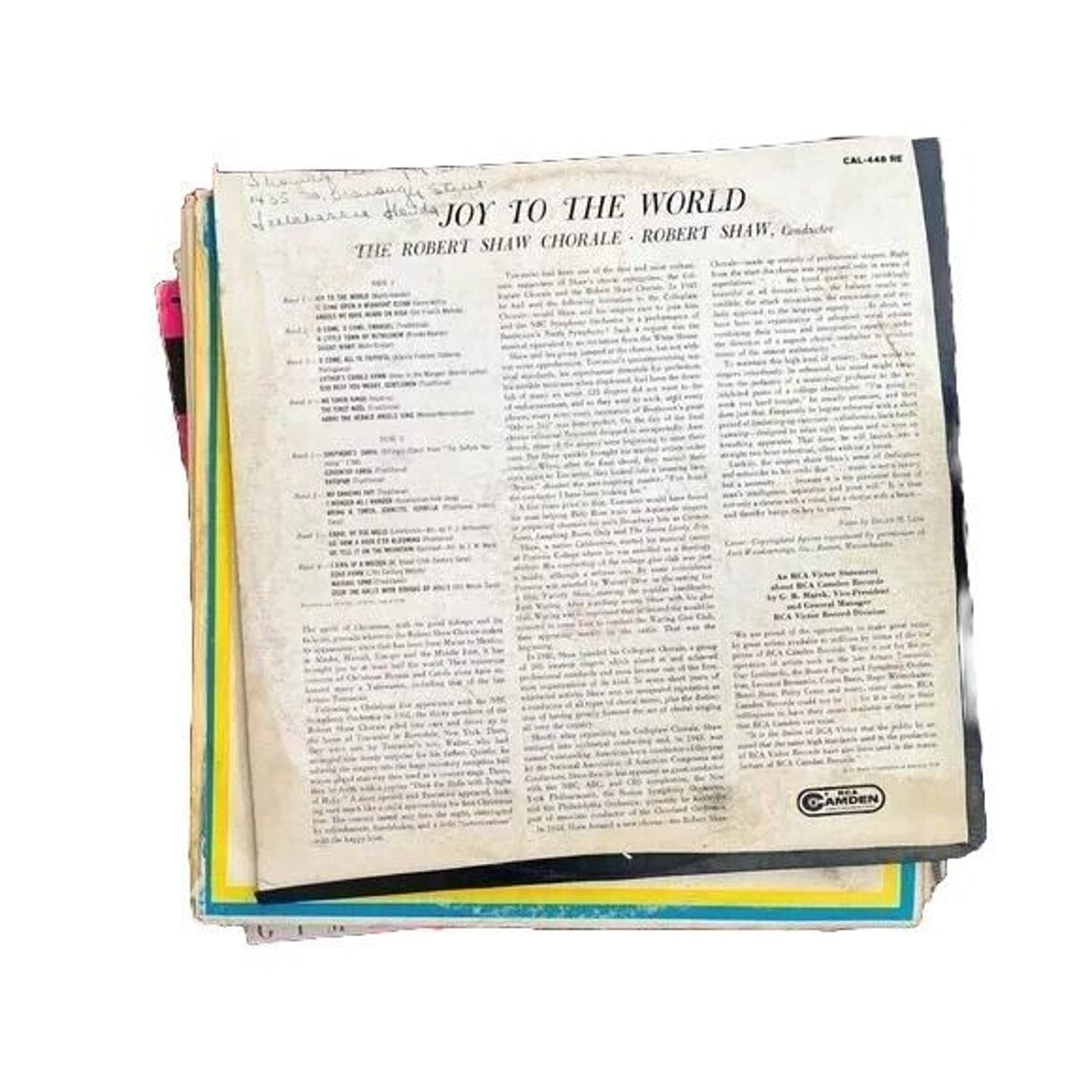 Joy To The World-The Robert Shaw Chorale Vinyl Lp Record