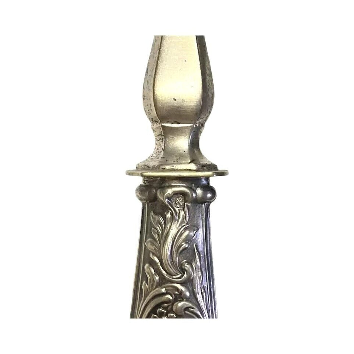 GORGEOUS Antique Sterling Silver French Victorian Serving Fork & Knife Set c1880