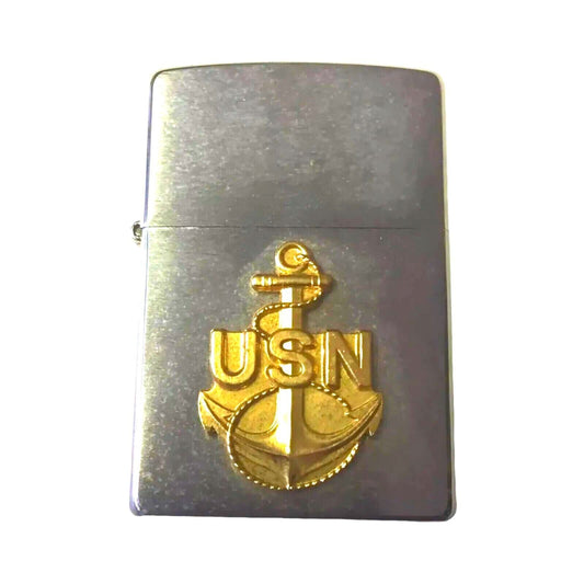 Zippo Lighter Bradford Pa Usa Usn Us Navy Silver Tone 2012