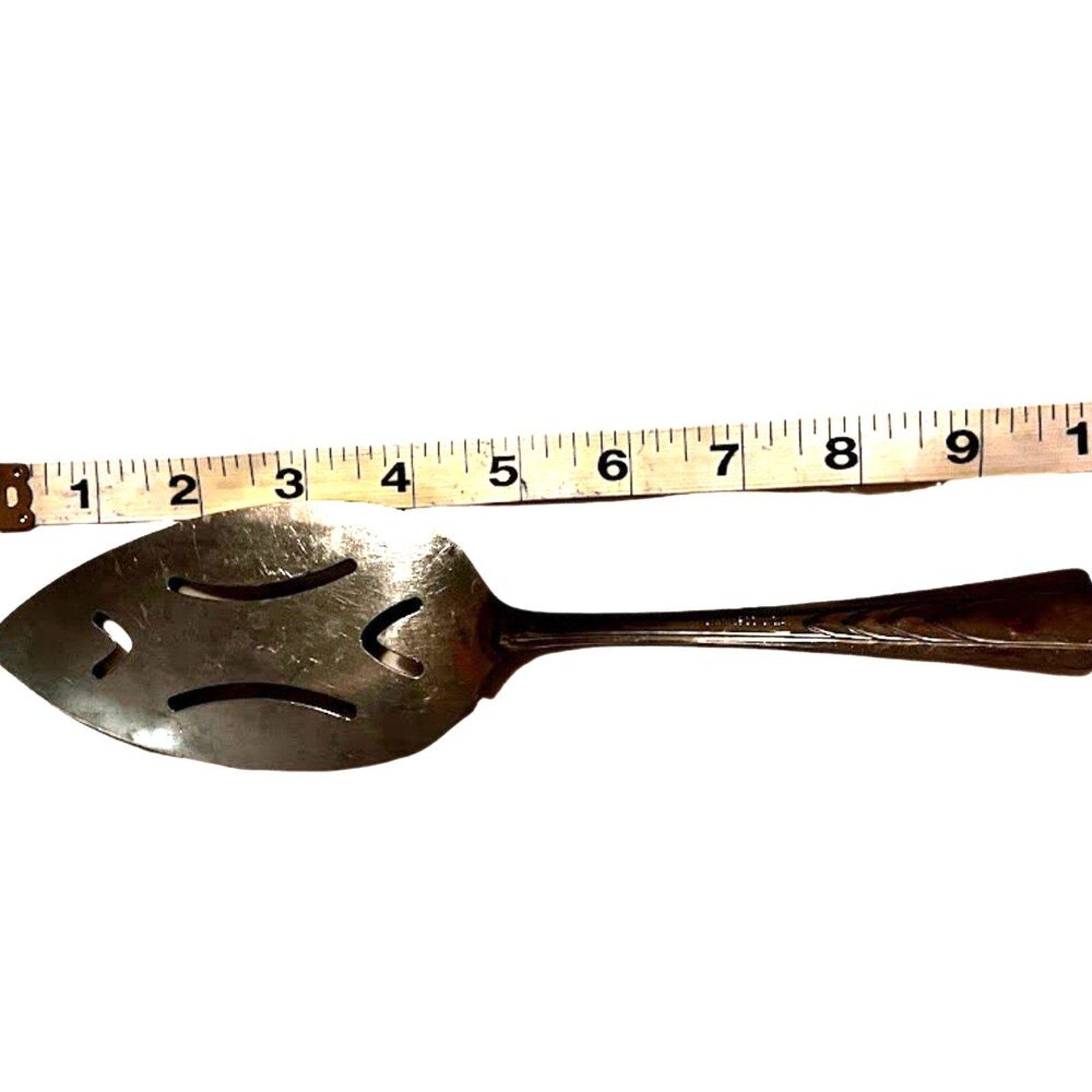 Vintage Serving Slotted Spoon Stainless Steel Wide Kitchen Serwervare