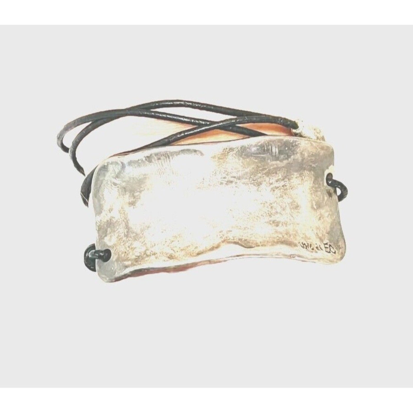 Uno De 50 Bracelet Wide Silver Brown Leather Unisex Man's Women's Spain Designer