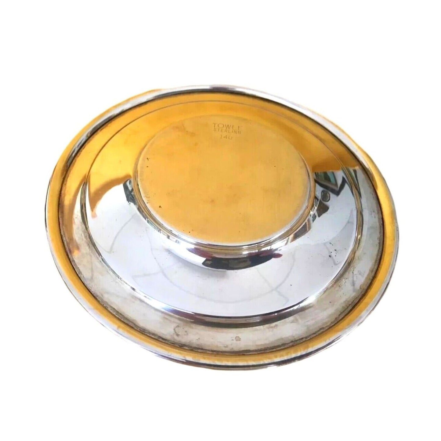 Antique Silver Flutes Sauce Boat Under Plate Towle Sterling Silver 172/140