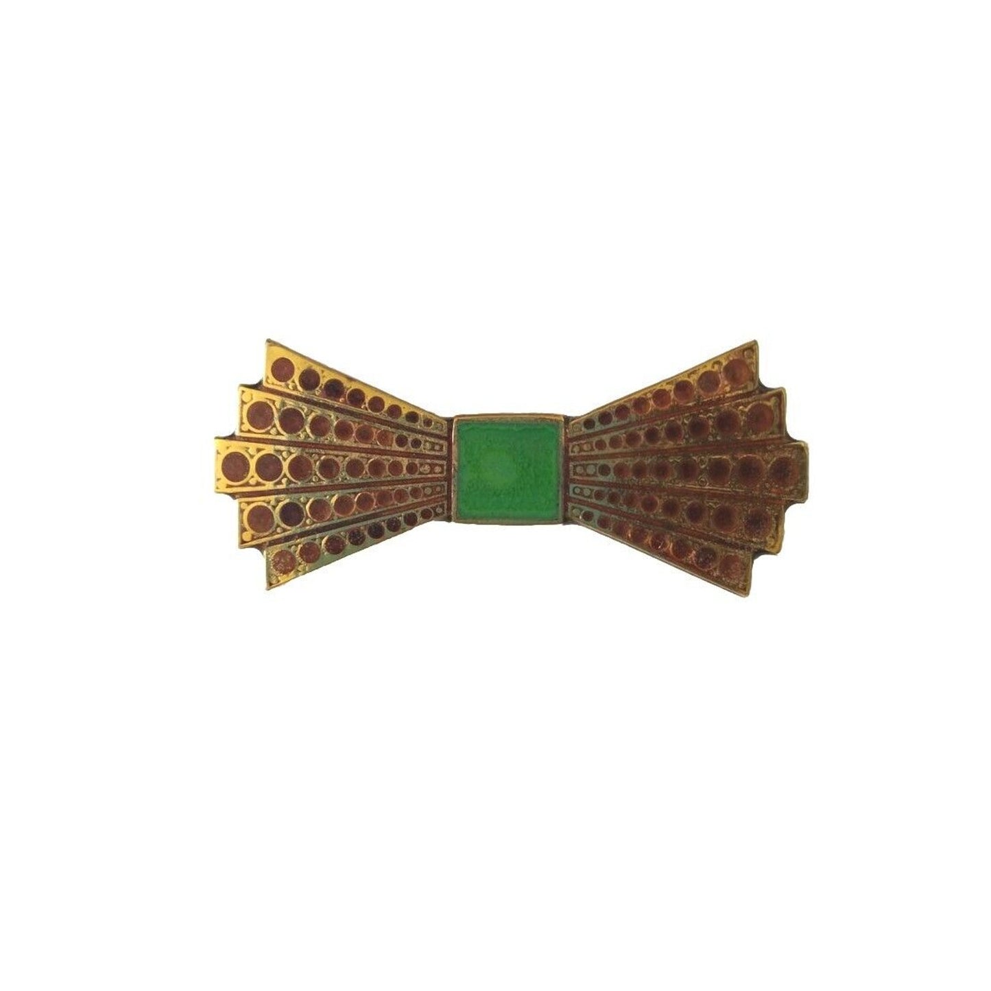 Vintage Women's Brooch Pin Gold Tone Enamel Fashion Jewelry Art Deco