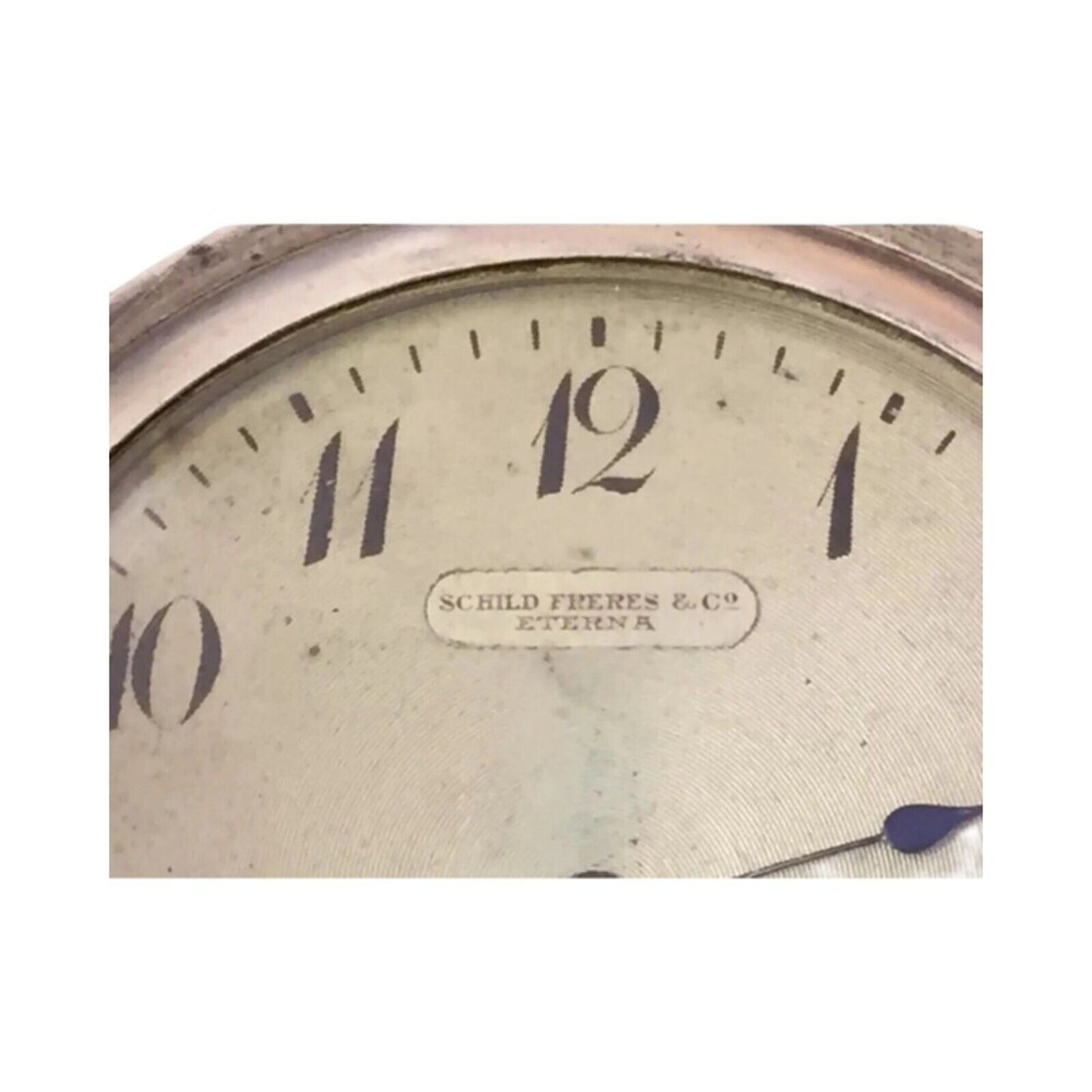 Antique Pocket Watch Eterna Niello Tula Silver Rose Gold Signed
