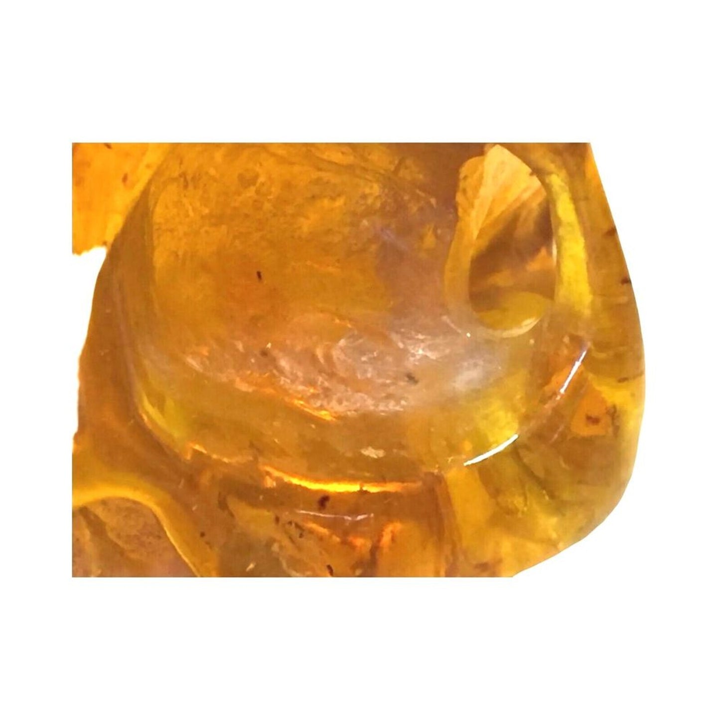 Skull Sculpture Figurine Decor Orange Honey Amber Antique Imperial Russian