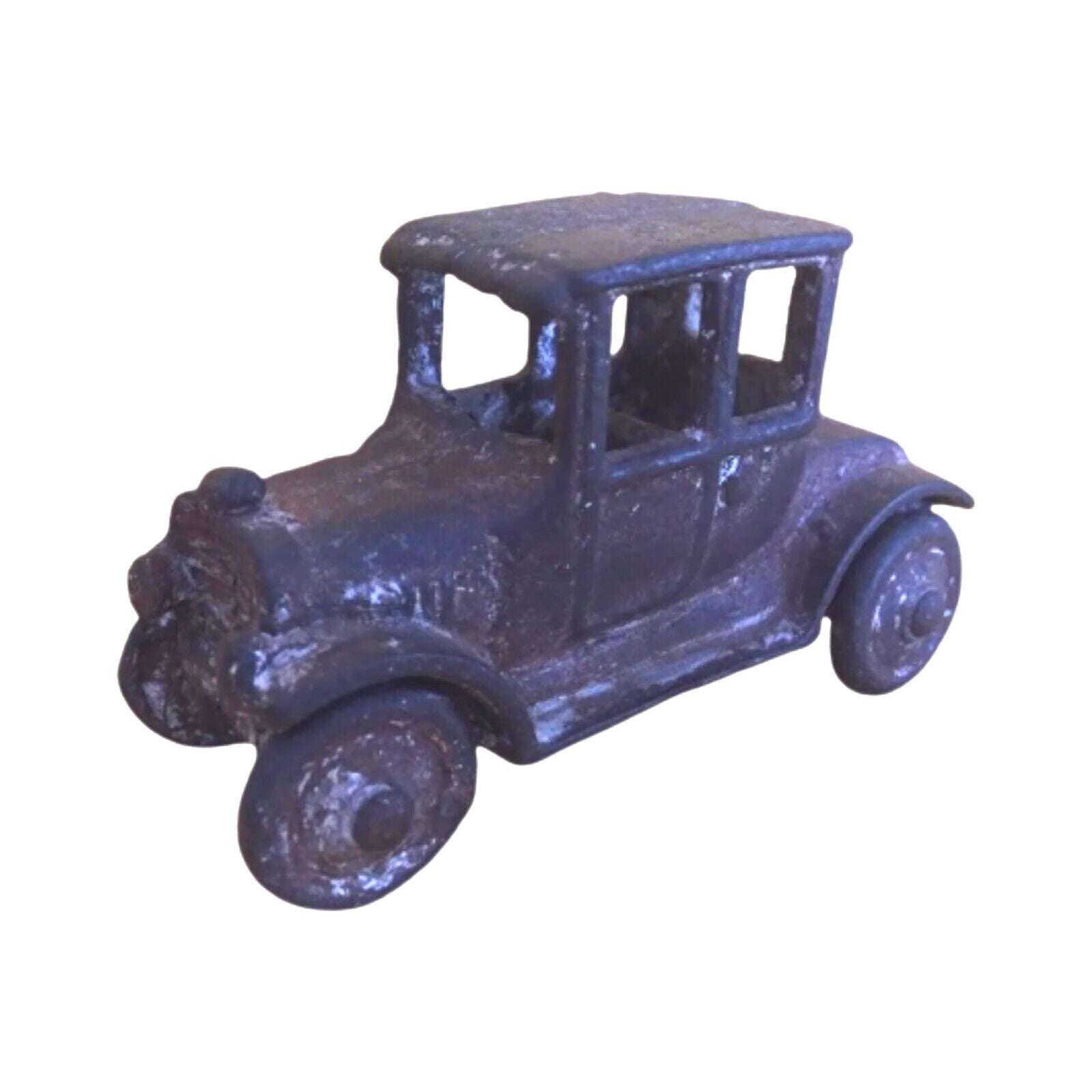 Antique Cast Iron Toy Car - Original Patina, Victorian Era