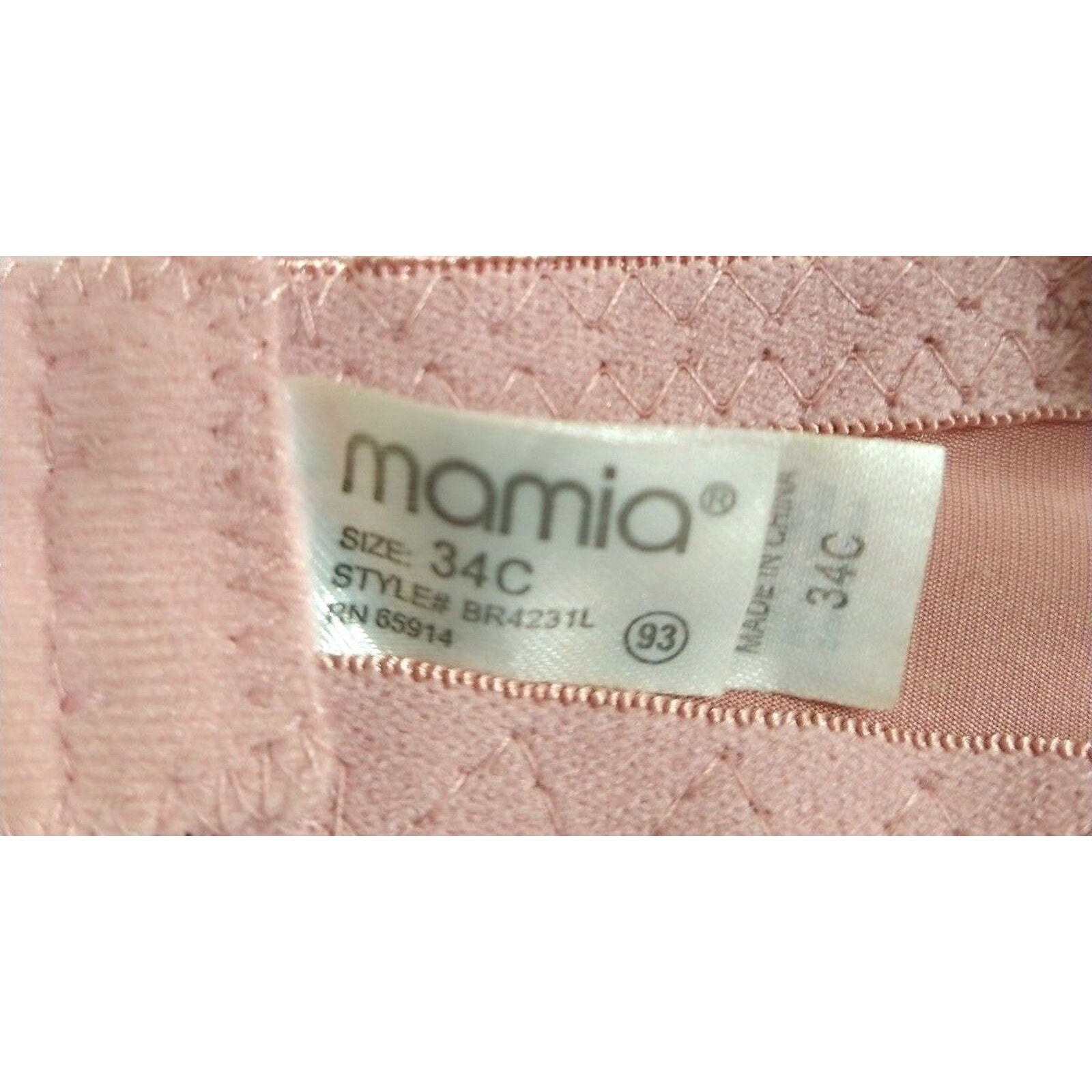 Mamia dark pink lace push up bra 34 C