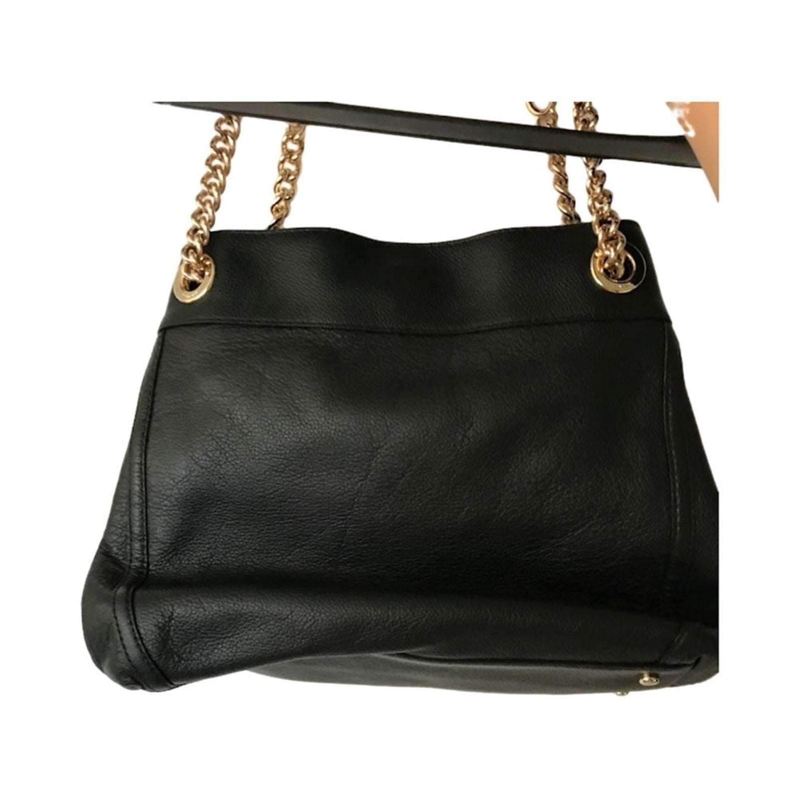 NWOT Coach Turnlock Edie Pebble Leather Shoulder Bag Beachwood Black Gold 36855