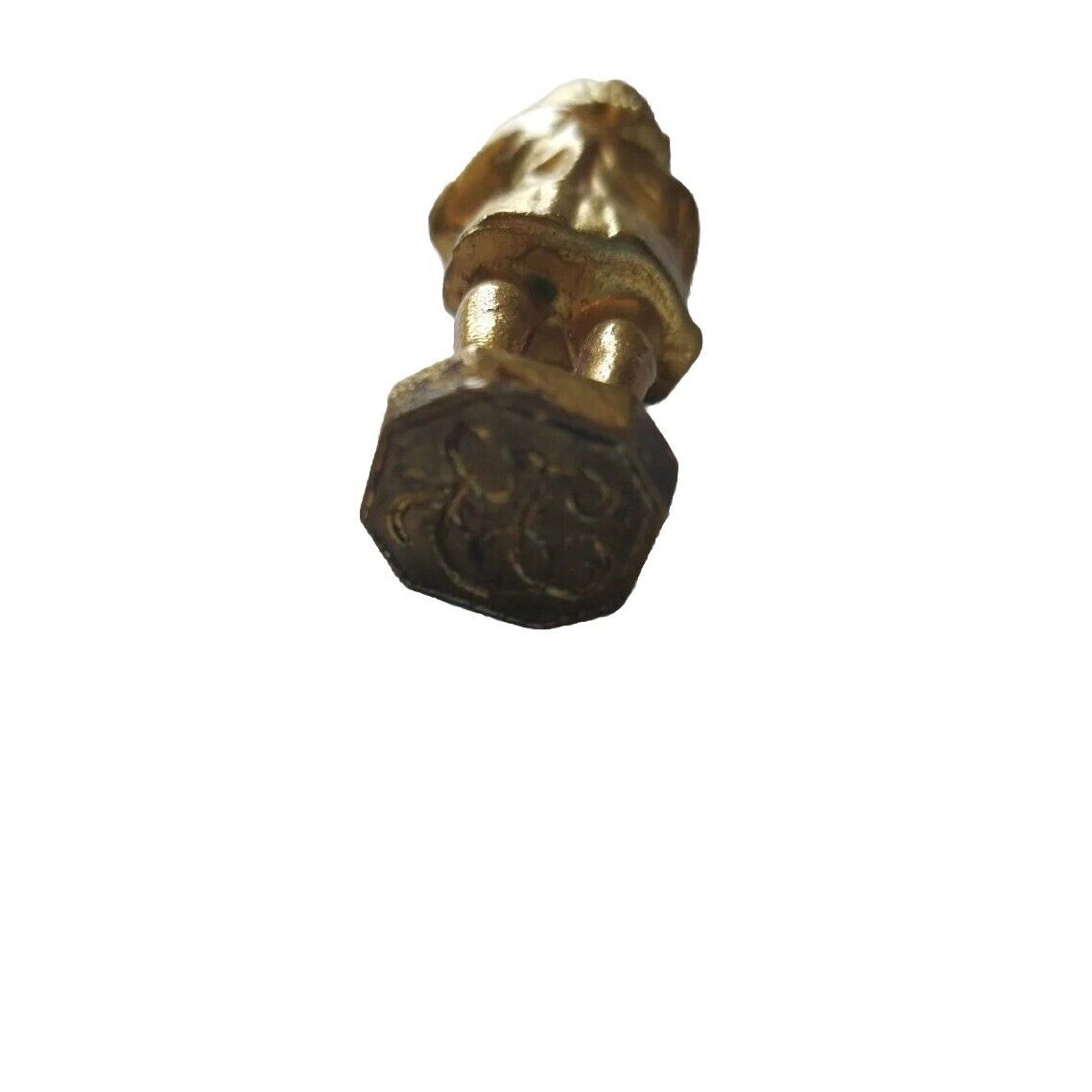Beautiful Antique Art Nouveau Bronze Gold Leaf Wax Seal Of Girl Praying C1900