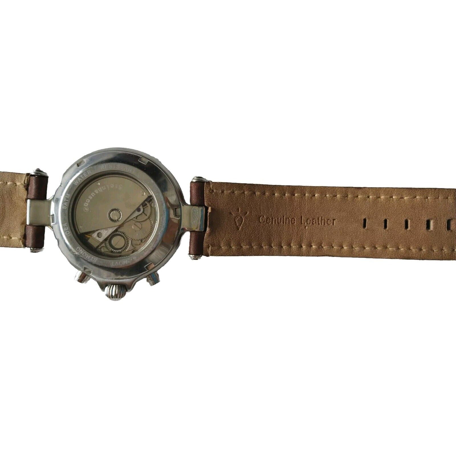 Mens Steinhausen Automatic Wrist Watch Model F1653 Chrono Skeleton Tachometer