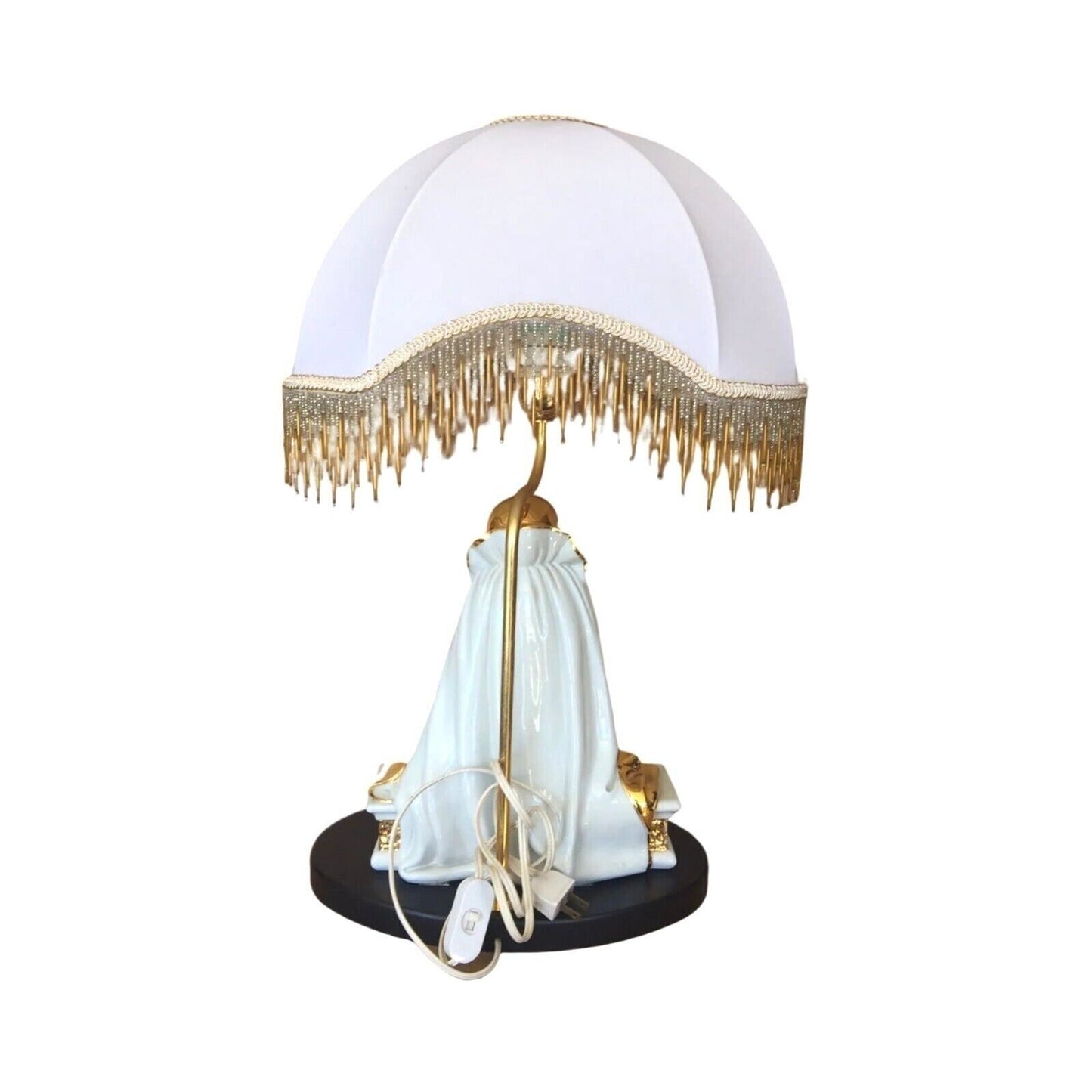 Vintage Harlequin Table Lamp – Capodimonte, Limoges Swarovski and 24K Gold