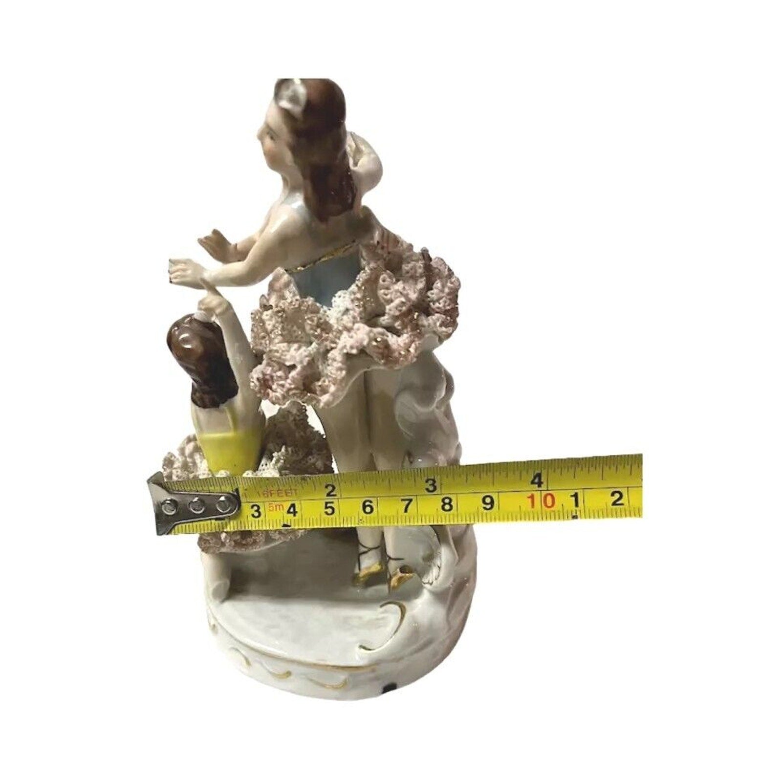 Vintage Dresden Porcelain Lace Ballerina Dancer Figurine Germany Chipped