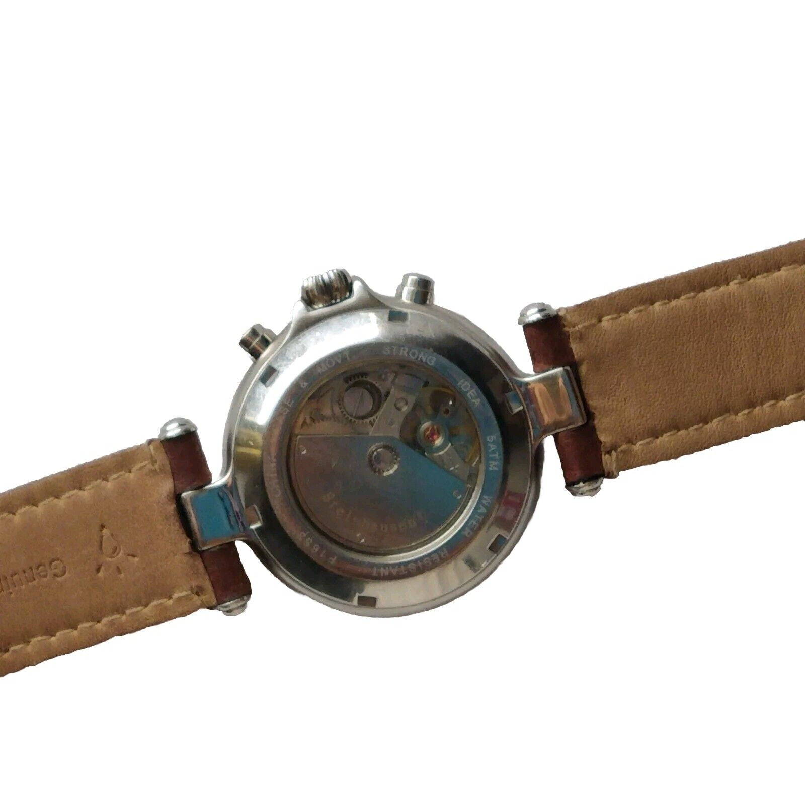 Mens Steinhausen Automatic Wrist Watch Model F1653 Chrono Skeleton Tachometer