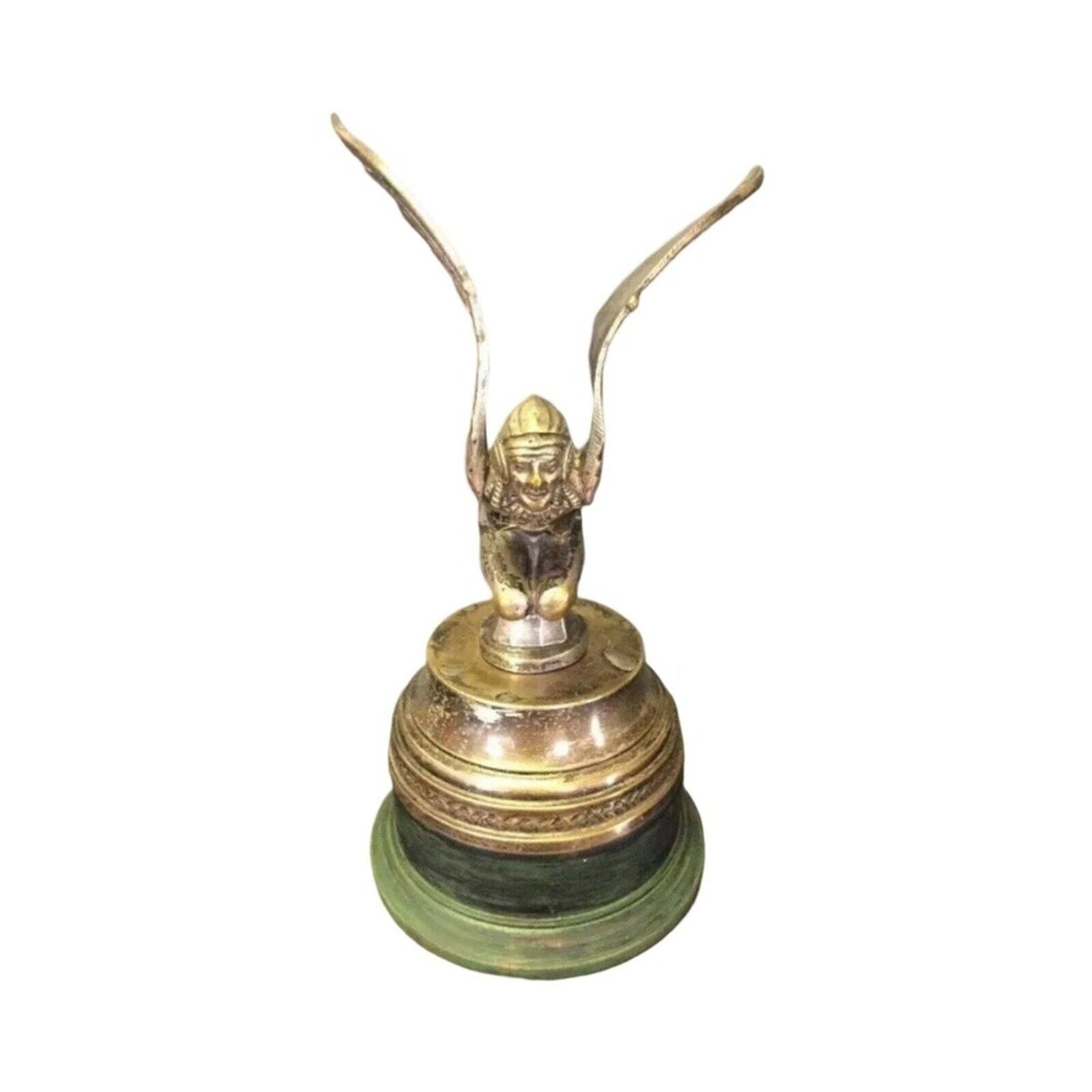 Antique Hood Ornament Car Mascot Egyptienne Ailee M.Bonnot Signed 1920 Art Deco