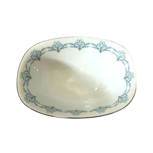 Vintage Franconia Krautheim Deep Serving Bowl White Porcelain Platinum Rim