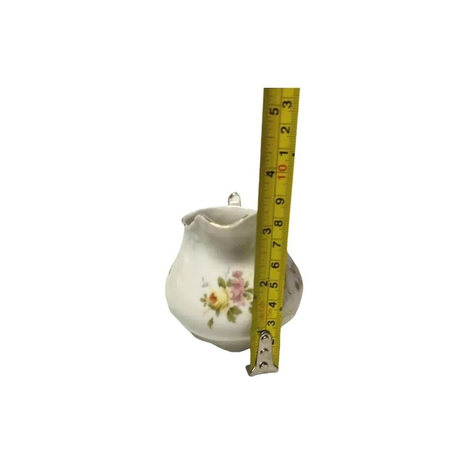 Vintage Bavaria Bone China Creamer Victorian Gold Trim Flowers Porcelain