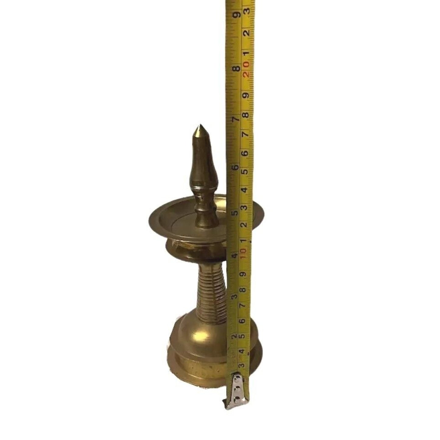 Antique Brass Oil Lamp Diya Asian Home Temple Religious Decoration India
