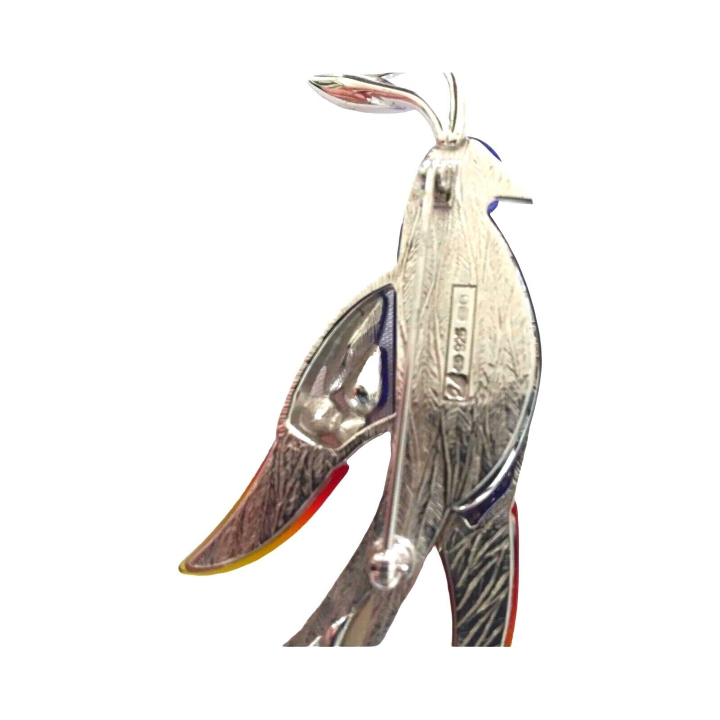 Swarovski "Paradise Banamba Sterling Silver Brooch Pin Figurine Tanzanite
