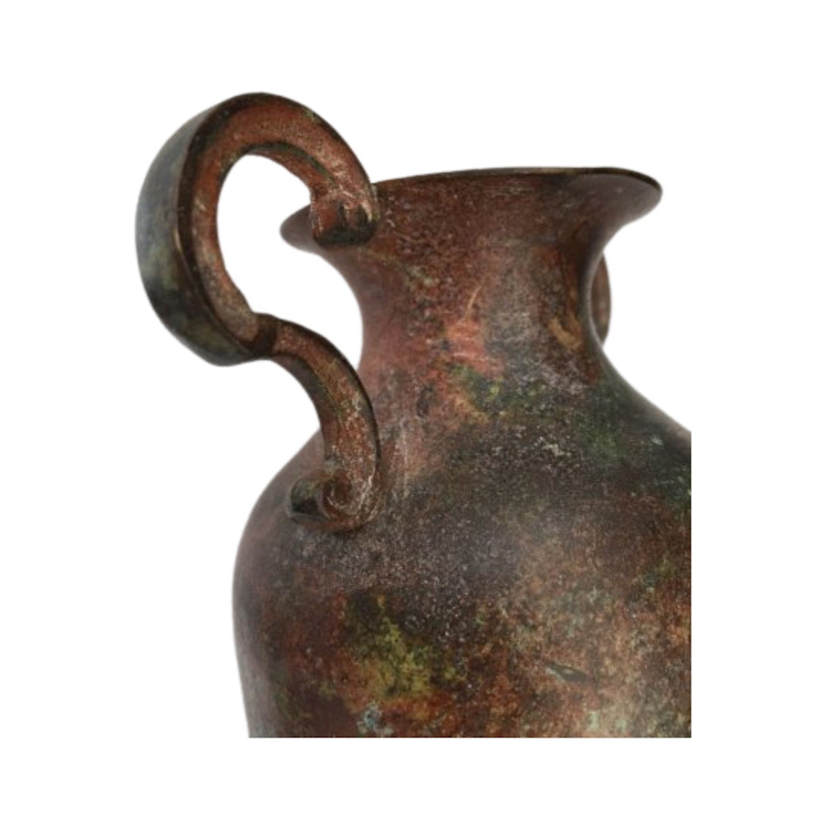 Antique Ancient Byzantine Urn Vase Solid Bronze With Handles East Roman