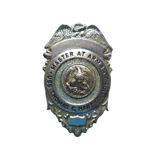 Vintage USN Navy Master at Arms Badge USS Thomas C. Hart (DE-1092)