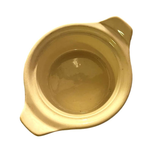 Vintage Butter Dish Bowl Beige Ceramics