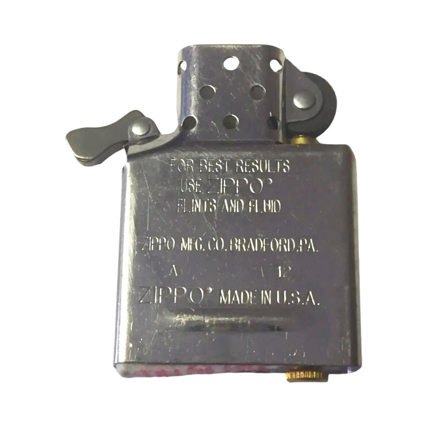 Zippo Lighter Bradford Pa Usa Usn Us Navy Silver Tone 2012