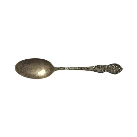 Antique Souvenir Spoon Teaspoon Baby Spoon Little Red Riding Hood Silver Plated