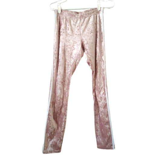 Eye candy light mauve pink velvet leggings M