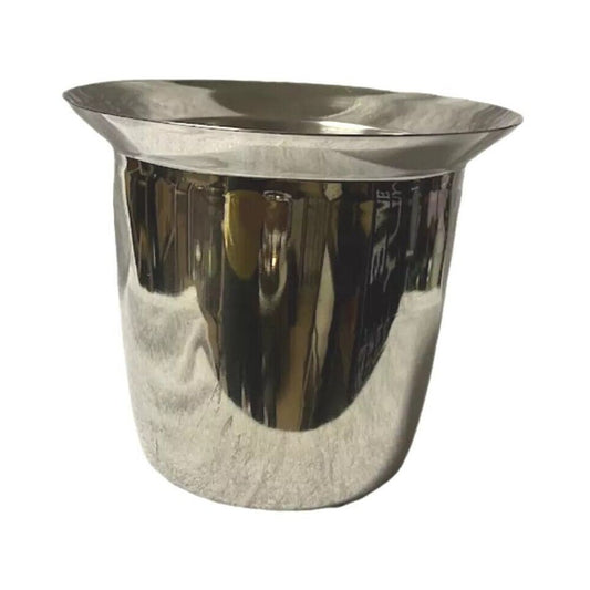 Vintage Ice Bucket / Wine Cooler 8” x 9” Round Stainless Steel